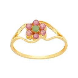 Malabar Gold and Diamonds 22k Gold Precia Gemstone Ring for Women-image-22
