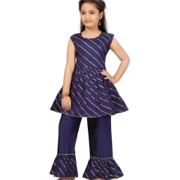 Aarika Kids Navy Striped Kurta with Sharara-picture-16