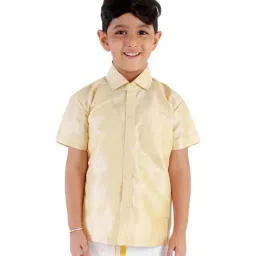 VASTRAMAY Kids Golden Ethnic Shirt-picture-19