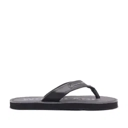 Woodland Men's Pitch Black Flip Flops-picture-43