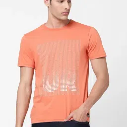 Lee Orange Slim Fit Printed T-Shirt-image-22