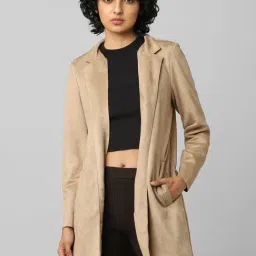 Only Beige Notched Lapel Coat-picture-24