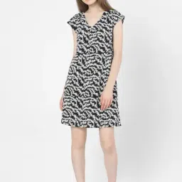 Vero Moda Black Printed Above Knee Shift Dress-image-21