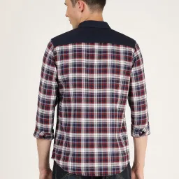 Lee Maroon Slim Fit Check Shirt image 2
