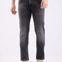 Spykar Charcoal Black Cotton Regular Fit Jeans-picture-18