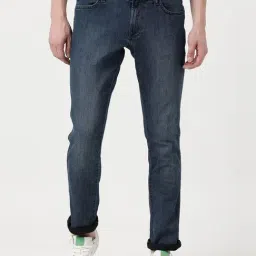 Wrangler Blue Cotton Slim Fit Jeans-picture-30