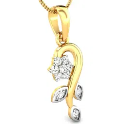Candere By Kalyan Jewellers 18k Yellow Gold and Cubic Zirconia Pendant image 3
