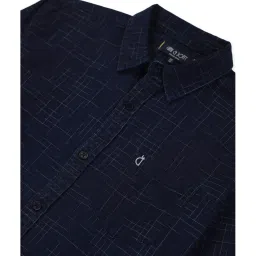 Gini & Jony Kids Navy Printed Full Sleeves Shirt image 3
