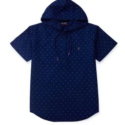 Gini & Jony Kids Royal Blue Printed Shirt image 3