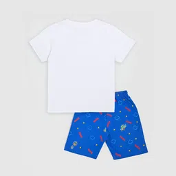 KIDSCUTE Infant Boys Graphic Printed Pure Cotton T-shirt With Shorts image 2