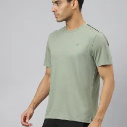 ALCIS Light Olive Drytech Anti-Static Slim Fit Round Neck Running T-Shirt image 3