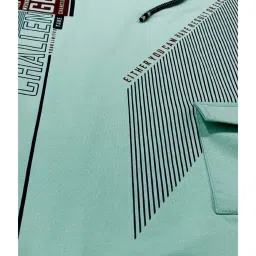 Cavio Kids Aqua Blue Printed T-Shirt image 3