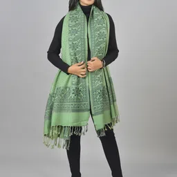 BAISA Unisex Floral Woven Design Shawl-picture-22