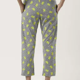 Dreamz by Pantaloons Yellow Grey Cotton Printed Pyjamas image 3