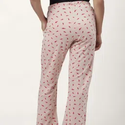 Dreamz by Pantaloons Peach Black Cotton Printed Pyjamas image 3