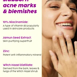 PLIX THE PLANT FIX Jamun Active Acne Smoothie Moisturizer & Acne Marks Treatment Dewy Serum Combo image 3