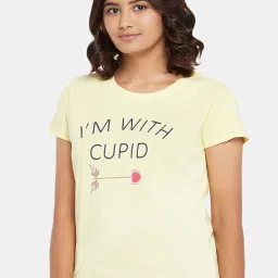 Dreamz by Pantaloons Yellow Cotton Printed T-Shirt image 3