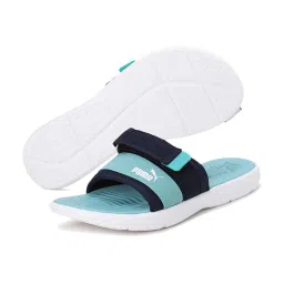 Puma Women's Twin Blue Slides image 3