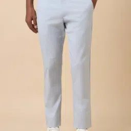 Allen Solly Blue Cotton Slim Fit Trousers-image-79