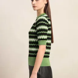 Vero Moda Black Cotton Regular Fit Printed Top image 3