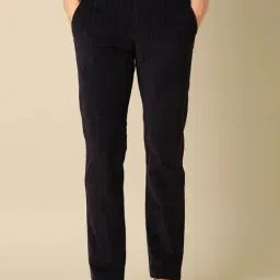 Allen Solly Purple Cotton Slim Fit Checks Trousers-image-90