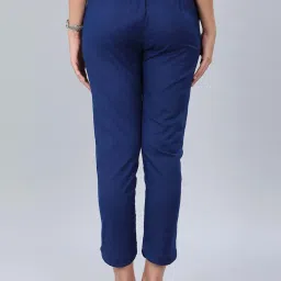 Aurelia Blue Cotton Cigarette Pants image 2