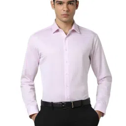 Van Heusen Pink Cotton Slim fit Printed Shirt-image-34