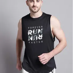 Friskers Black Regular Fit Graphic Sports Vest-picture-12