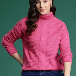 DressBerry Acrylic Cable Knit Pullover-picture-15