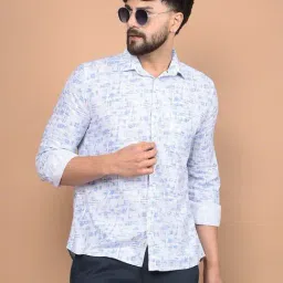 Crimsoune Club Blue Slim Fit Printed Shirt-picture-42