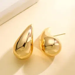 Karatcart Teardrop Chunky Gold Studs Stud Earrings for Women-picture-40