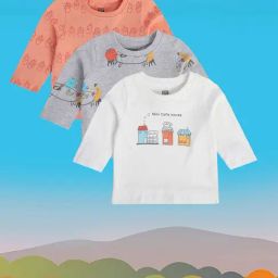 MINIKLUB Kids Multicolor Printed T-Shirt (Pack Of 3)-picture-38