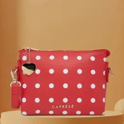 Caprese Rosie Red Printed Cross Body Bag-image-83