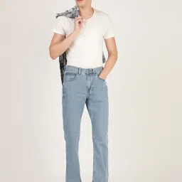 Lee Sky Blue Slim Fit Heavily Washed Jeans image 5