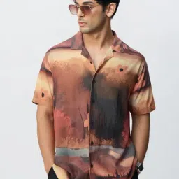 The Souled Store Brown Regular Fit Printed Shirt-picture-28