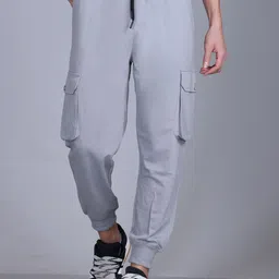 PULAKIN Men Cotton Mid-Rise Stretchable Cargo Trousers-image-97