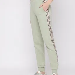 Guess Green Solid Regular Fit Track Pants image 4