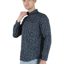 Monte Carlo Navy Regular Fit Printed Shirts image 3