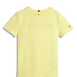 Tommy Hilfiger Kids Yellow Tulip Logo Regular Fit T-Shirt-picture-30