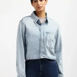 CALVIN KLEIN JEANS Blue Relaxed Fit Cotton Shirt-picture-29