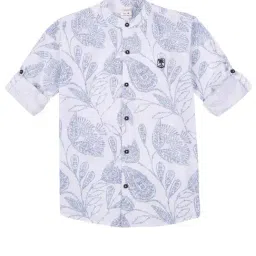Cavio Boys Navy Cotton Printed Comfort Fit Shirt-image-64