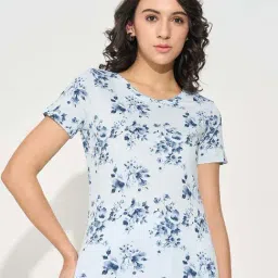 Honey By Pantaloons Blue Regular Fit Floral Print T-Shirt-picture-37