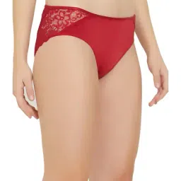 Soie Red Lace Bikini Panty image 4