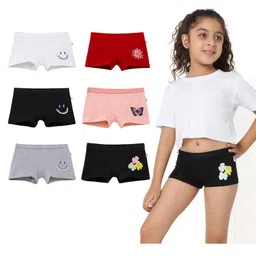 Plan B Pack Of 6 Smiley & Butterfly Printed Boxers - Multi Colour-picture-14
