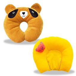 Chinmay Kids Mustard Seeds, Polyester Fibre Animals Baby Pillow Pack of 2 Brown, Yellow-picture-16