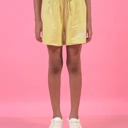 CRIMSOUNE CLUB Cotton Woven Hot AIr Balloon Embroidered Shorts - Yellow-picture-41