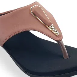 Patriarchy Embroidered Open Toe Flats image 5