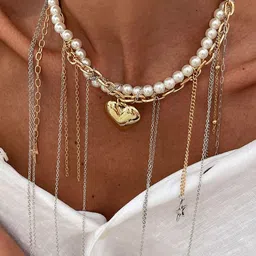 StyleCast x Revolte Silver-Plated Pearls Beaded Tasselled Statement Necklace-picture-55