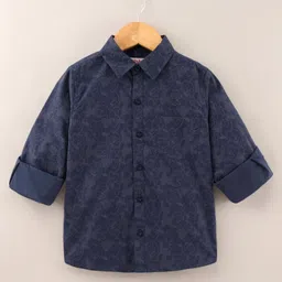 Babyhug Cotton Full Sleeves Floral Printed Shirt - Light Purple image 2