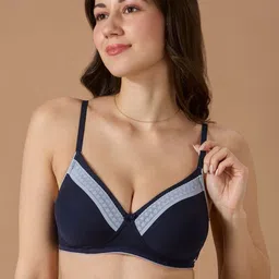 bodyline Women Pack Of 2 Solid Medium Coverage Lightly Padded Non-Wired Back Closure Bra image 2